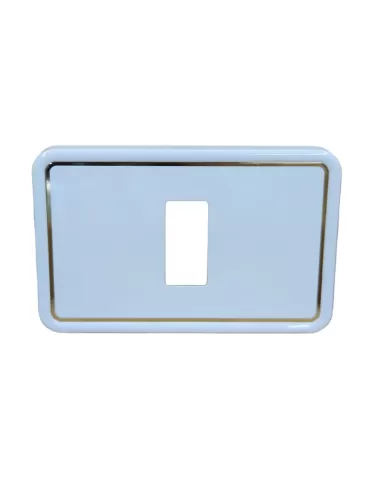 Vimar 08635.I.12 Plaque de fixation à enclenchement unique pour boîtes rectangulaires, blanche, série 8000